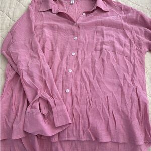 Pink Button-Up Shirt